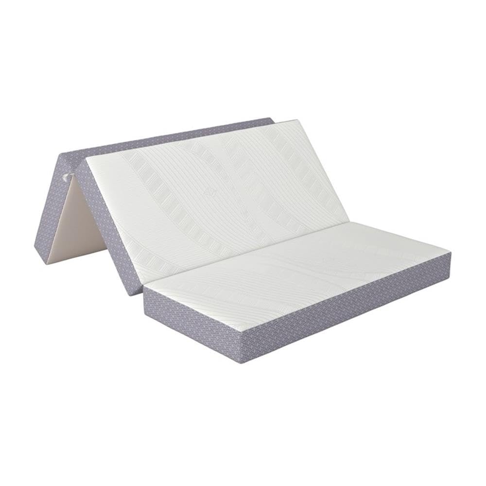 Full 6" Folding Memory Foam Mattress, Gray Knit Cover, Tri-Fold H44553