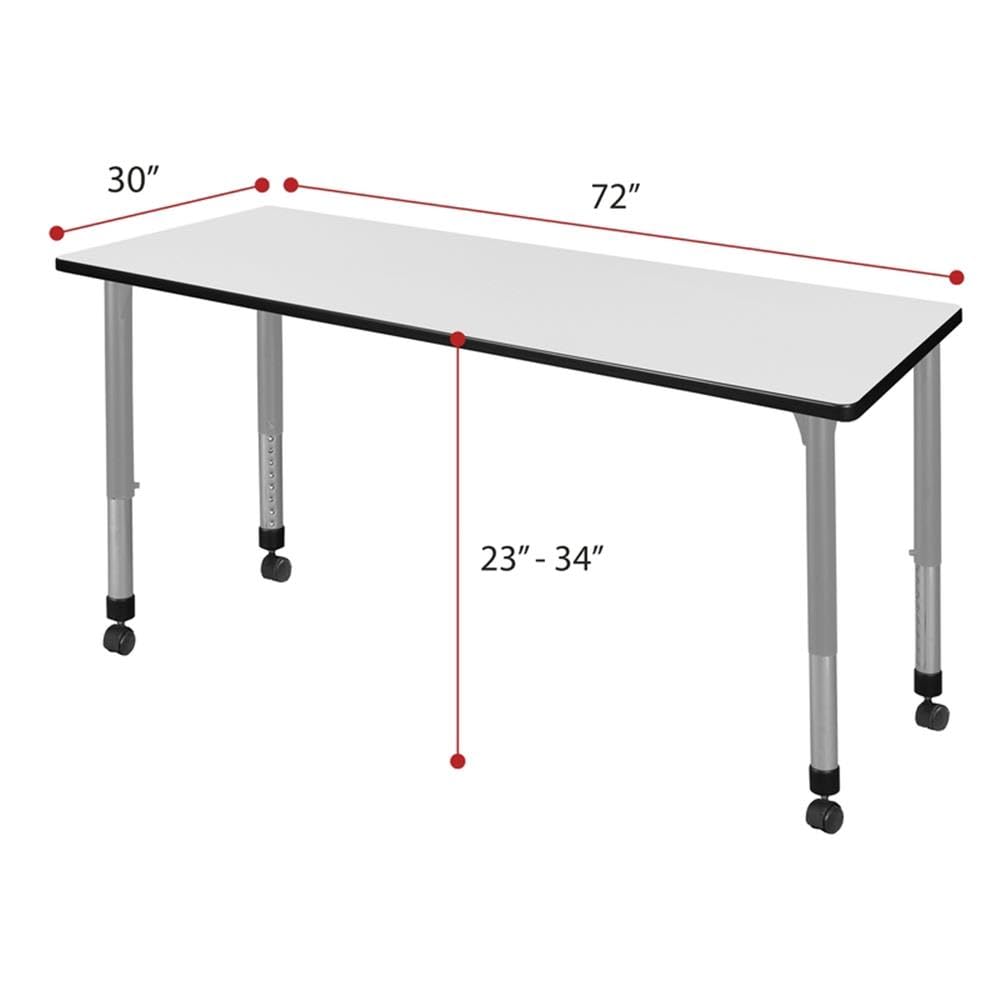 Mobile Rectangular Table with 2 Stack Chairs G9600
