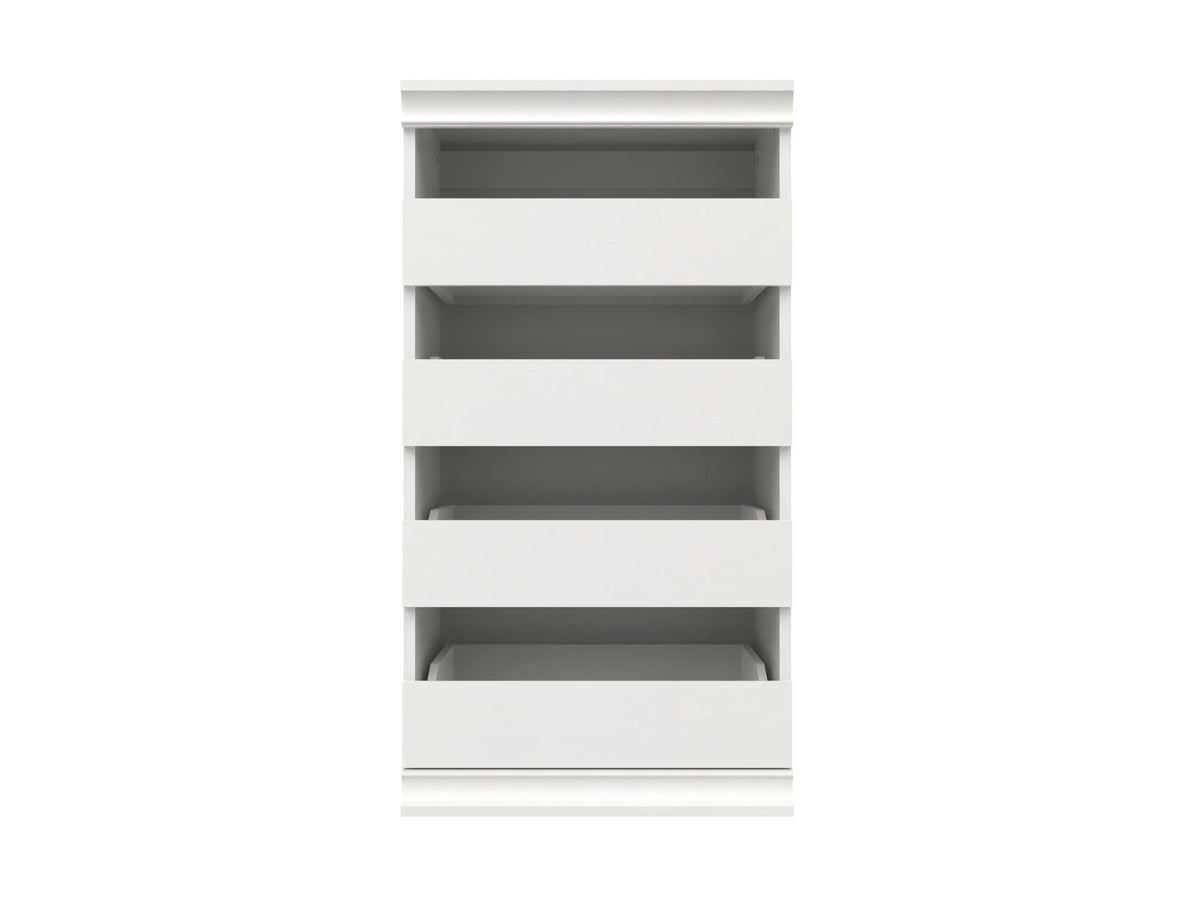 White 4 Drawer Wood Modular Storage Unit W297601