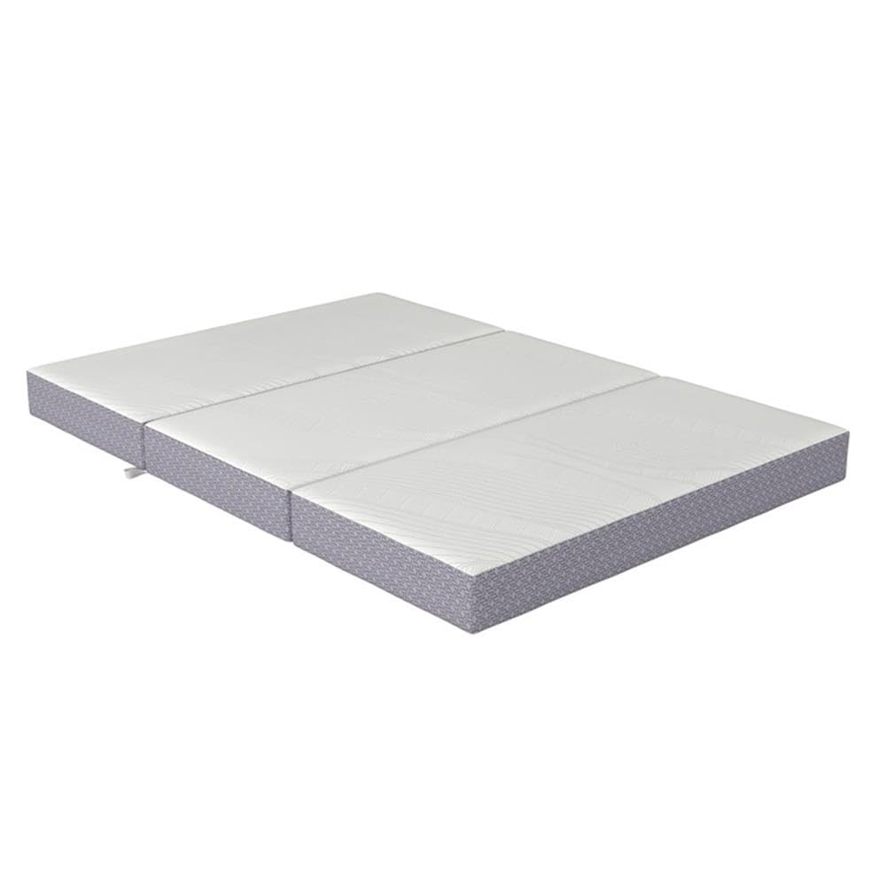 Full 6" Folding Memory Foam Mattress, Gray Knit Cover, Tri-Fold H44553