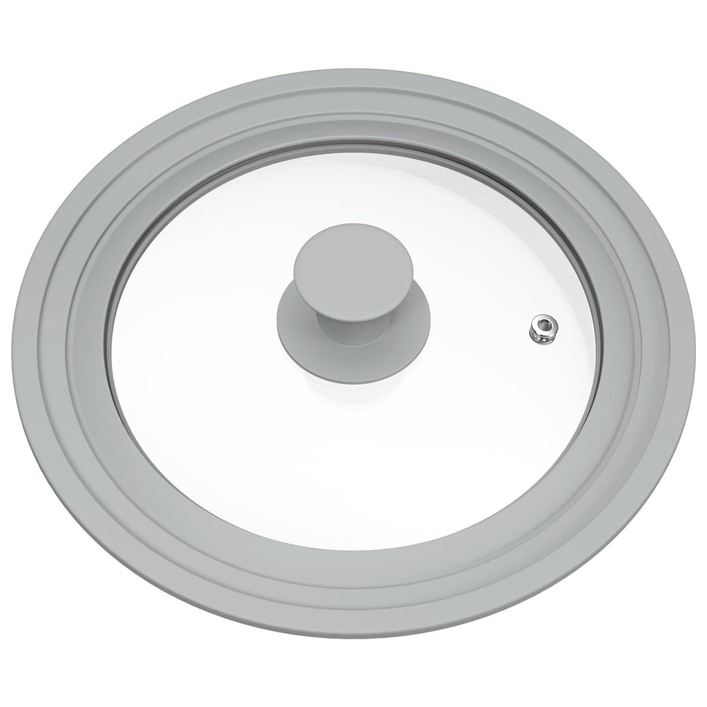 Tempered Glass Universal Lid with Silicone Rim Fits 8" 9" 9.5" Cookware Y772573