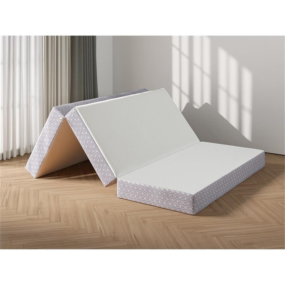 Full 6" Folding Memory Foam Mattress, Gray Knit Cover, Tri-Fold H44553