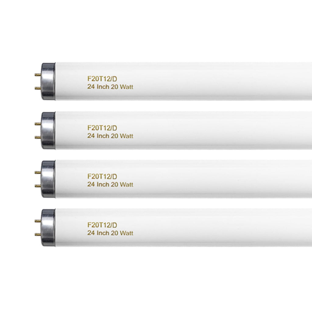 20 Watt T12 Fluorescent Tube Light Bulb Daylight 4 Count E2143