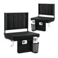 3.5 Inch Thick Black Folding Stadium Chair with Backrest, 2 PCS H396
