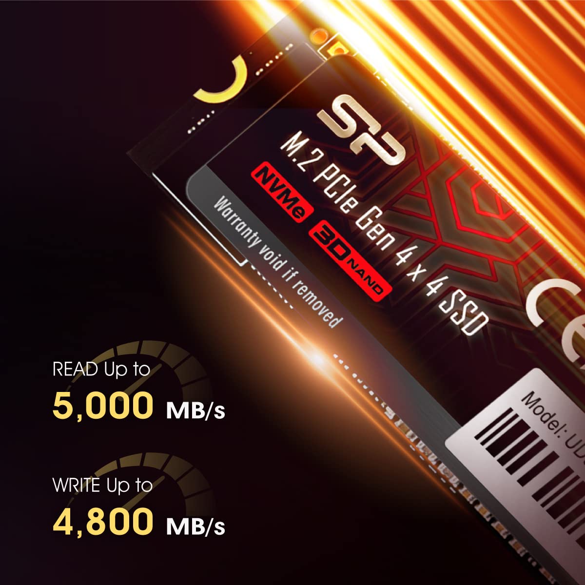 4TB NVMe 4.0 Gen4 PCIe M.2 SSD W3123