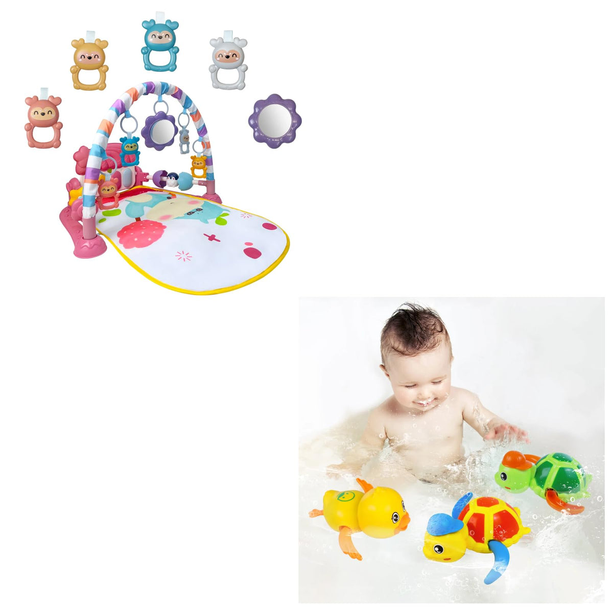 Baby Gym Play Mat and Bath Toys N7337