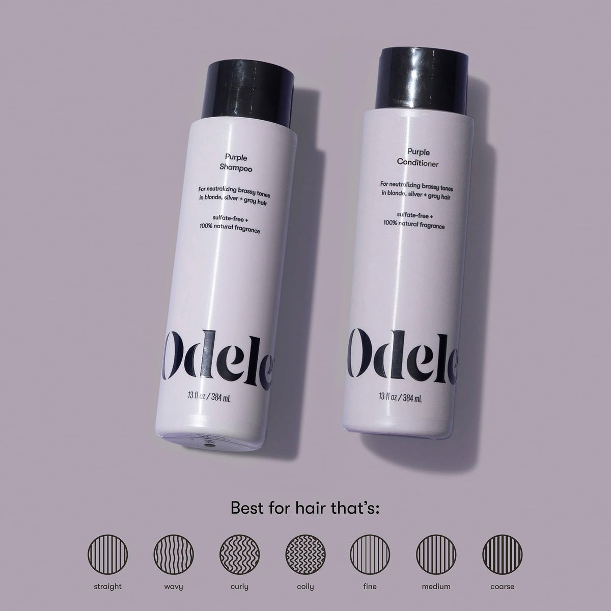 Sulfate-Free Purple Shampoo & Conditioner Set D738