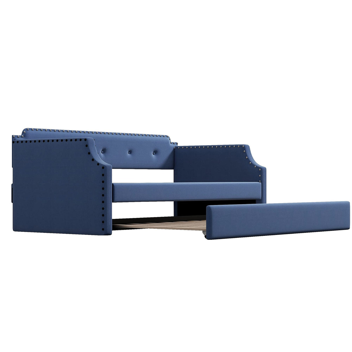 Upholstered Linen Daybed with Trundle T68465