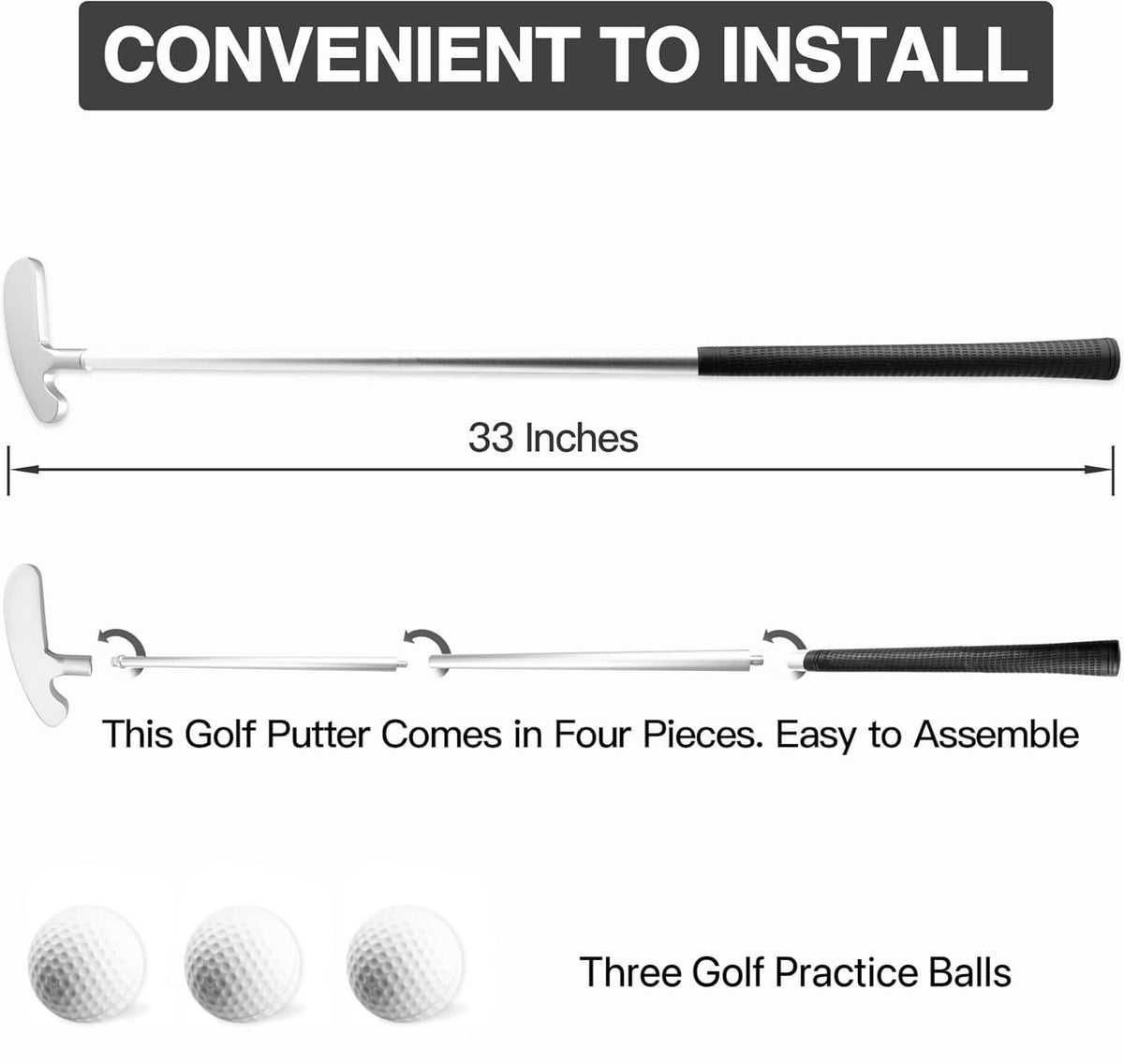 33" Two-Way Golf Putter Z656