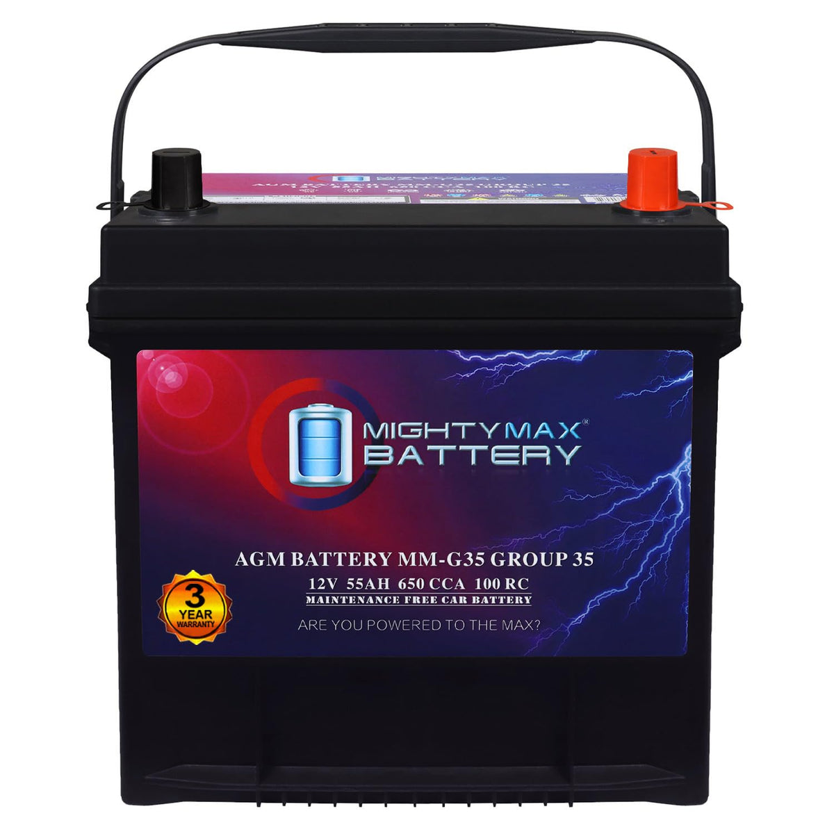 12V 55Ah AGM Replacement Battery B57835