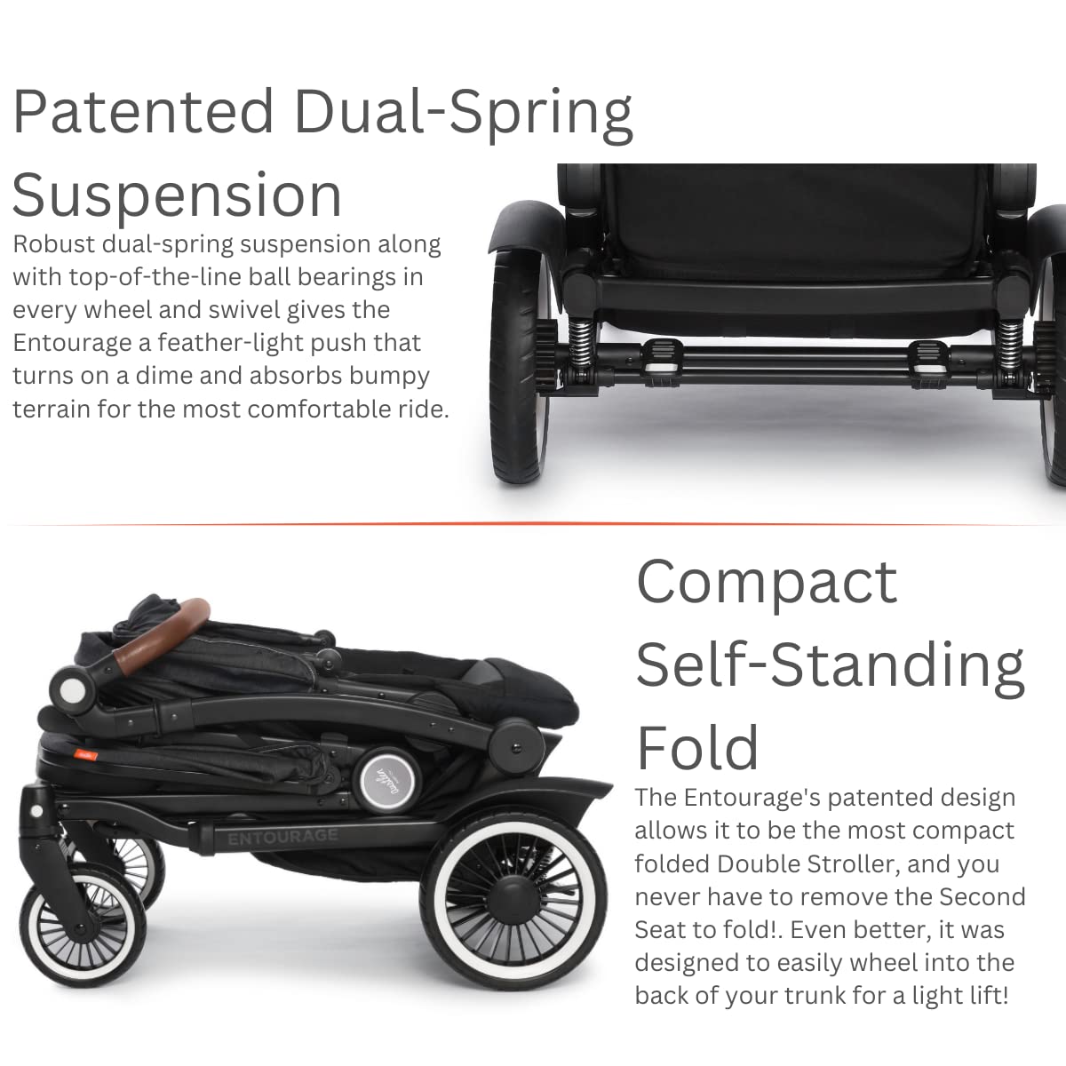 Black Double Stroller G3897