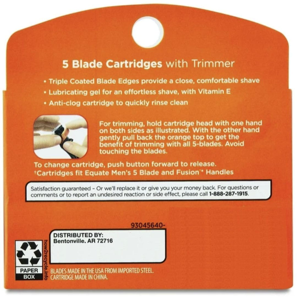 5 Blade Razor Cartridge Refills with Trimmer, 24 Count 2 Pack R2714