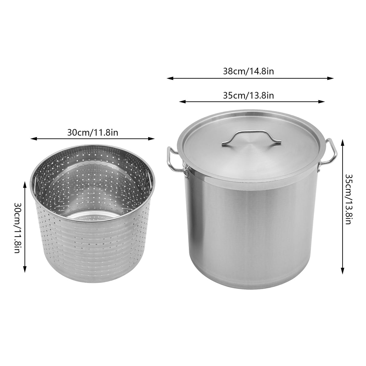 50 Quart Stainless Steel Stockpot with Lid T62084
