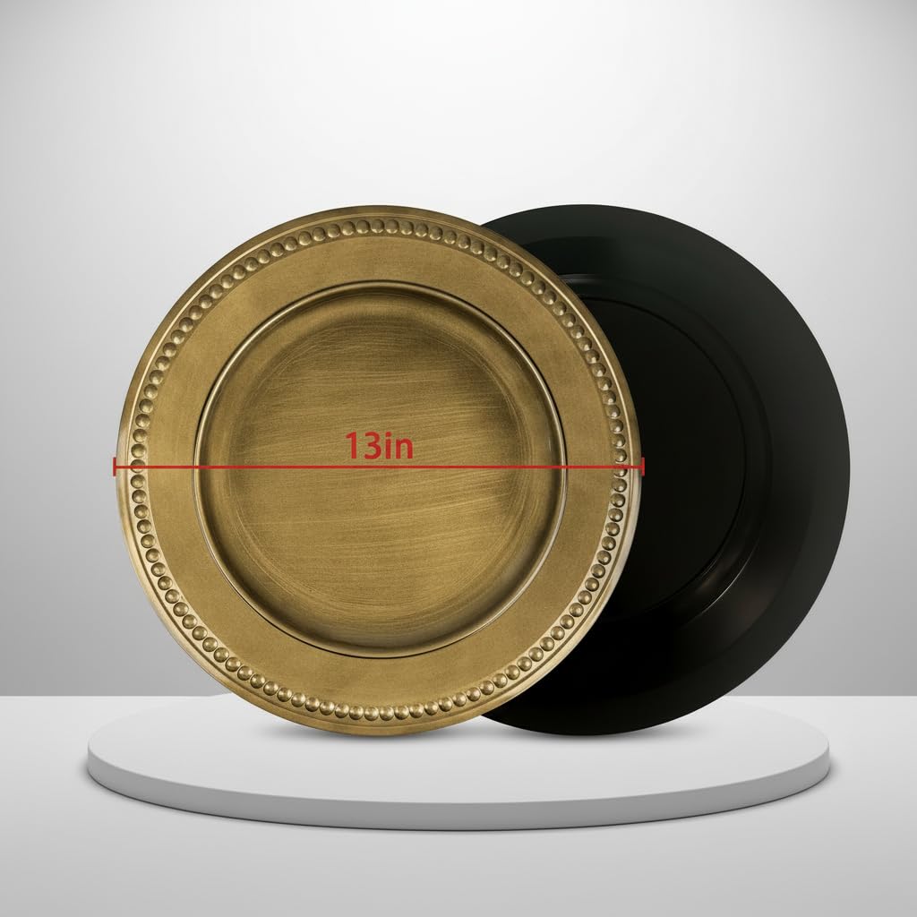 Gold Charger Plates Set of 12 T4090