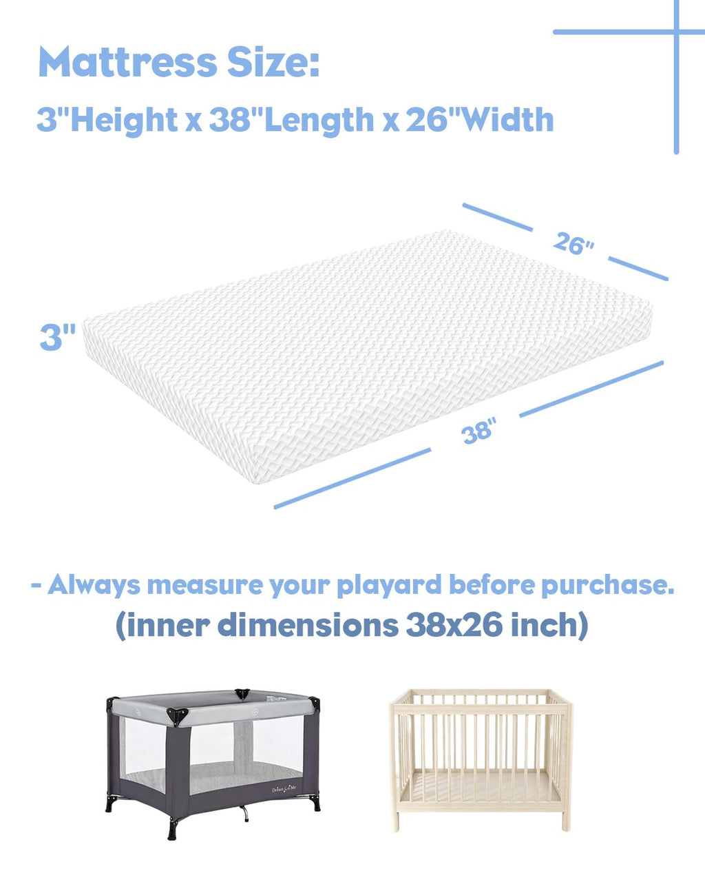 3 inch Portable Crib Mattress A90741