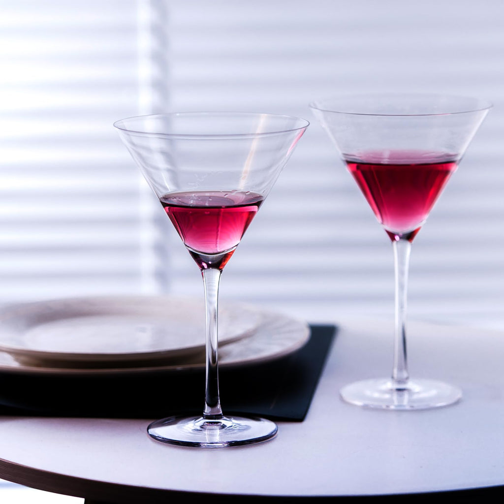 Martini Glasses Set of 4 Hand Blown 9.5oz V137