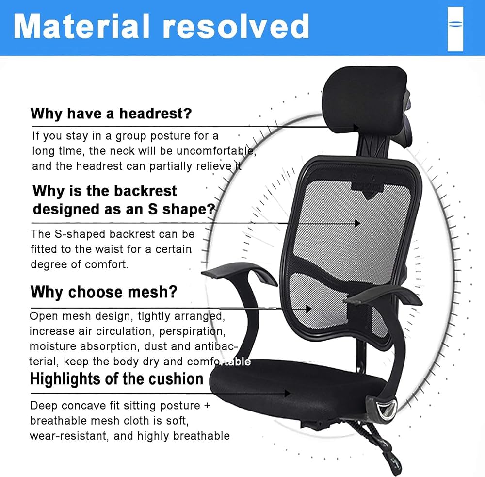 Orange Mesh Ergonomic Office Chair with Lumbar Support T85860