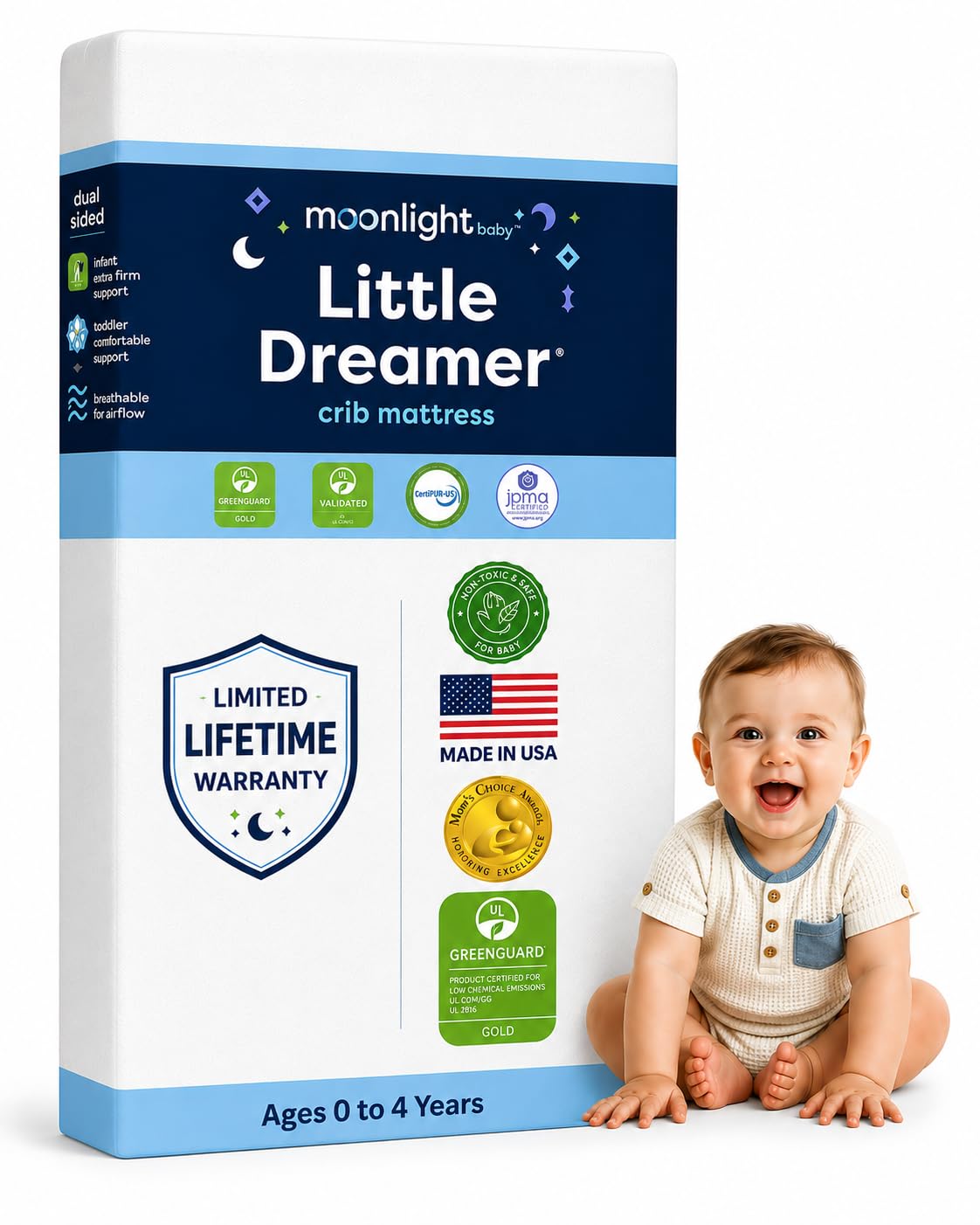 Dual-Sided Baby & Toddler Crib Mattress X93386