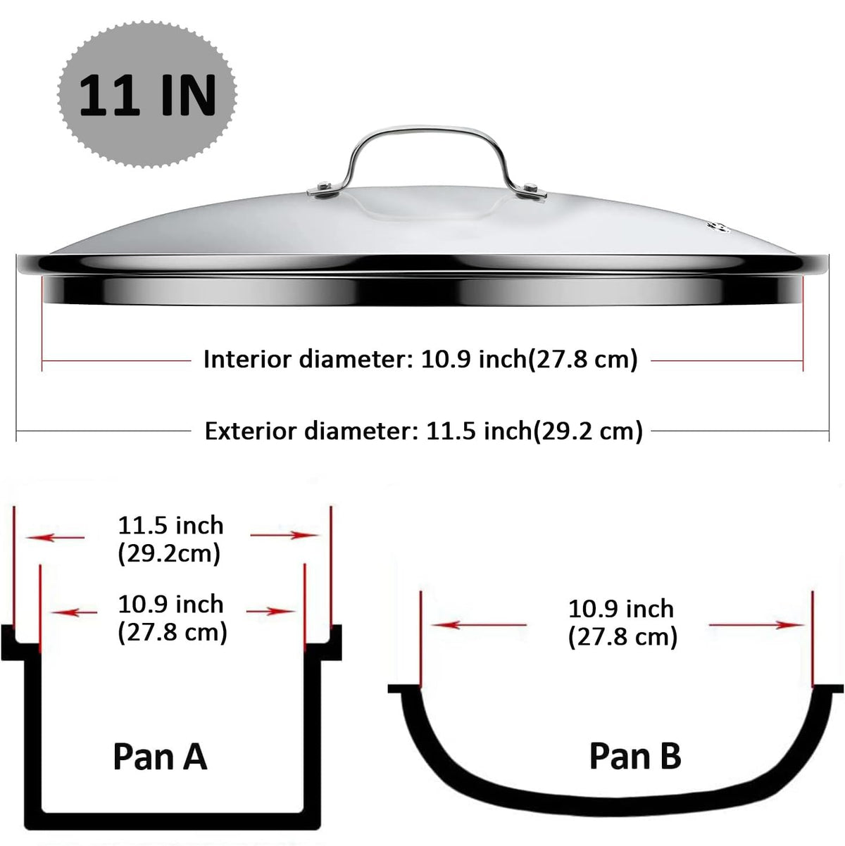 Clear Glass Lids with Steam Vent F199803