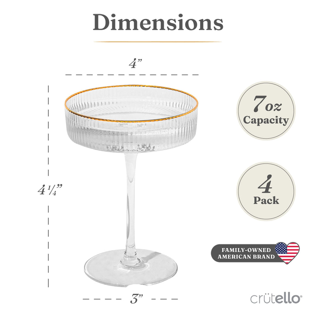 Champagne Coupe Glasses Set of 4 M117990