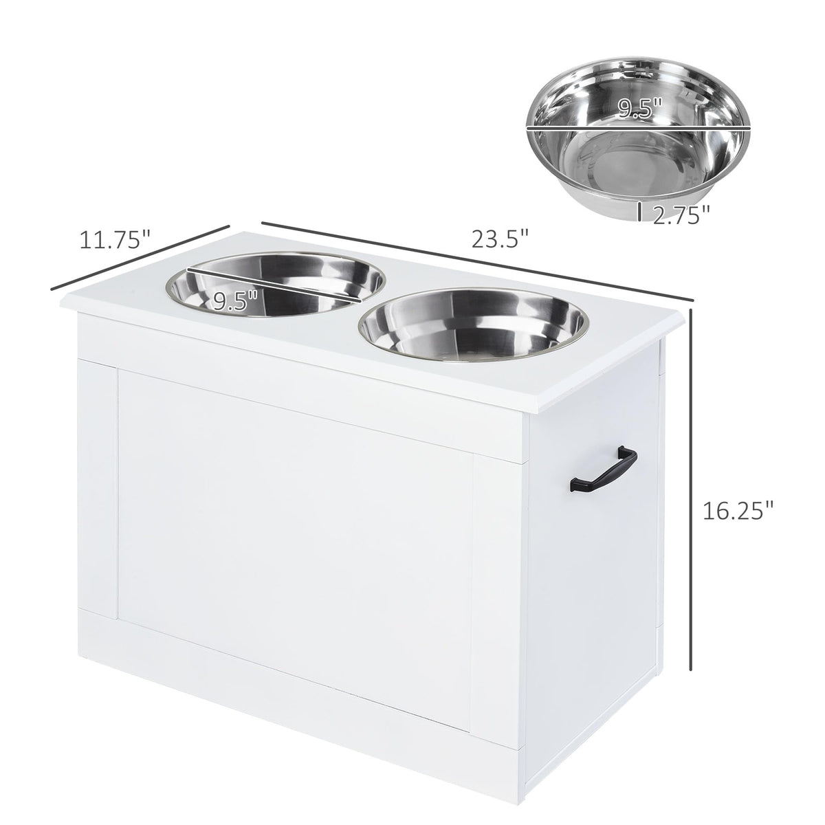Raised Pet Feeding Storage Station W99858