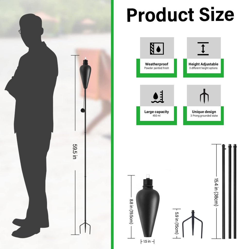 6 Pack Citronella Tiki Torches E715