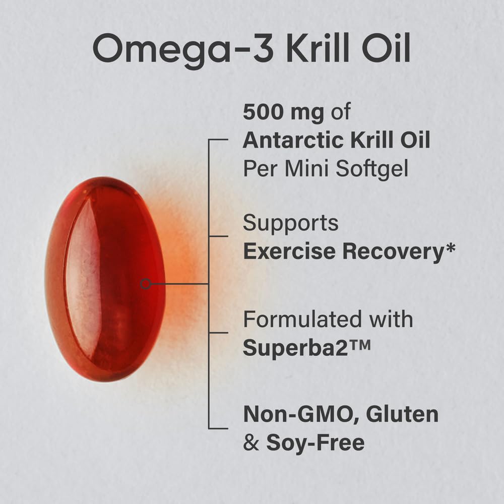 Triple Strength Omega-3 Fish Oil, Antarctic Krill Oil Mini-Softgels, Apple Cider Vinegar & Exogenous Ketones A198