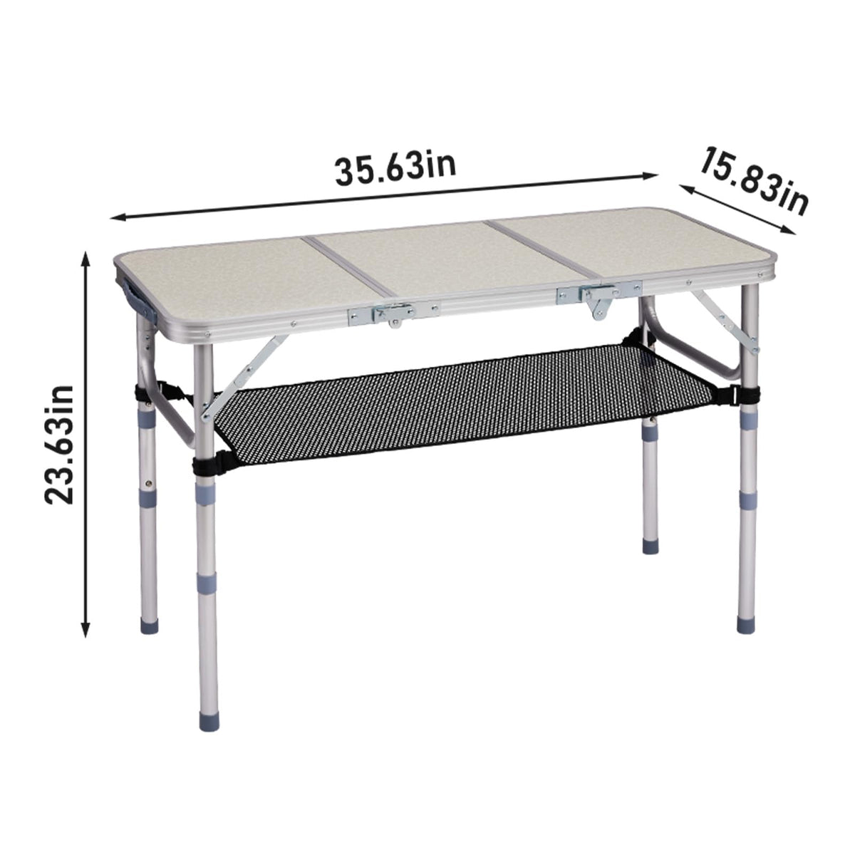 3ft Adjustable Height Aluminum Folding Camping Table F61377