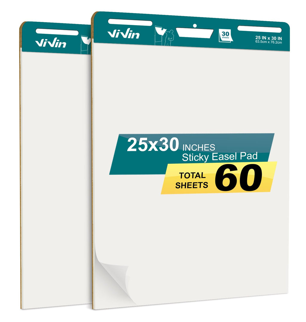 Sticky Easel Pad, 25 x 30 In, 2 Pads/Pack H851431