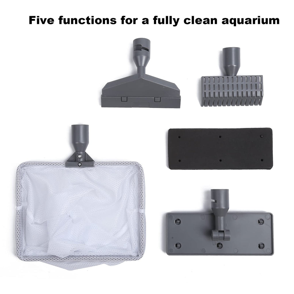 5 in 1 Aquarium Maintenance Kit with Telescopic Brush and Soft Net B253392