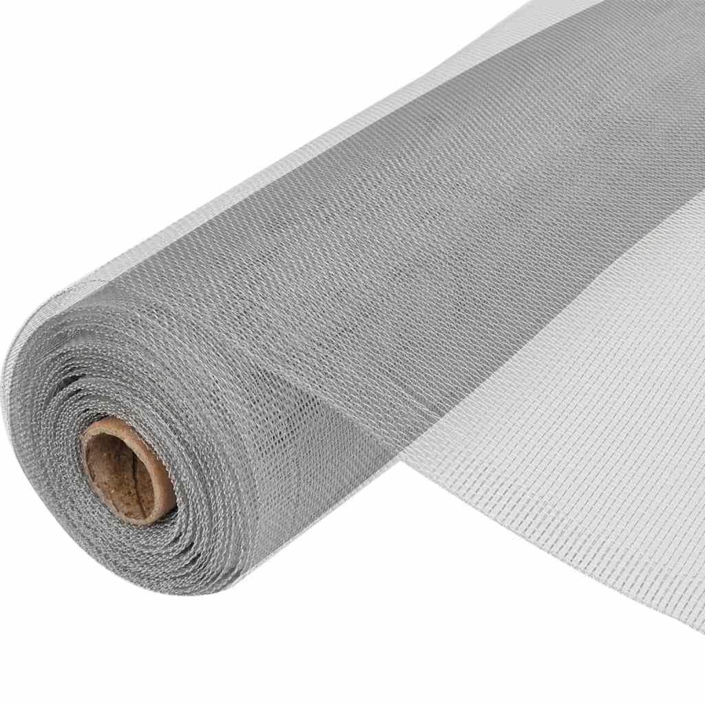 Aluminum Wire Mesh 39.4"x196.9" Silver Roll T96656