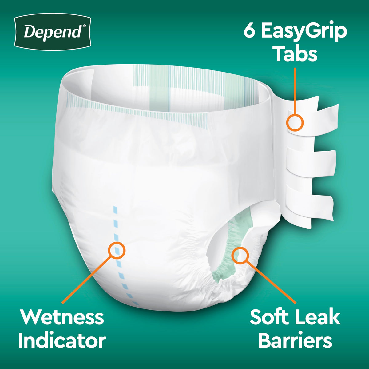Adult Diapers with Tabs S/M 60 Count I2130
