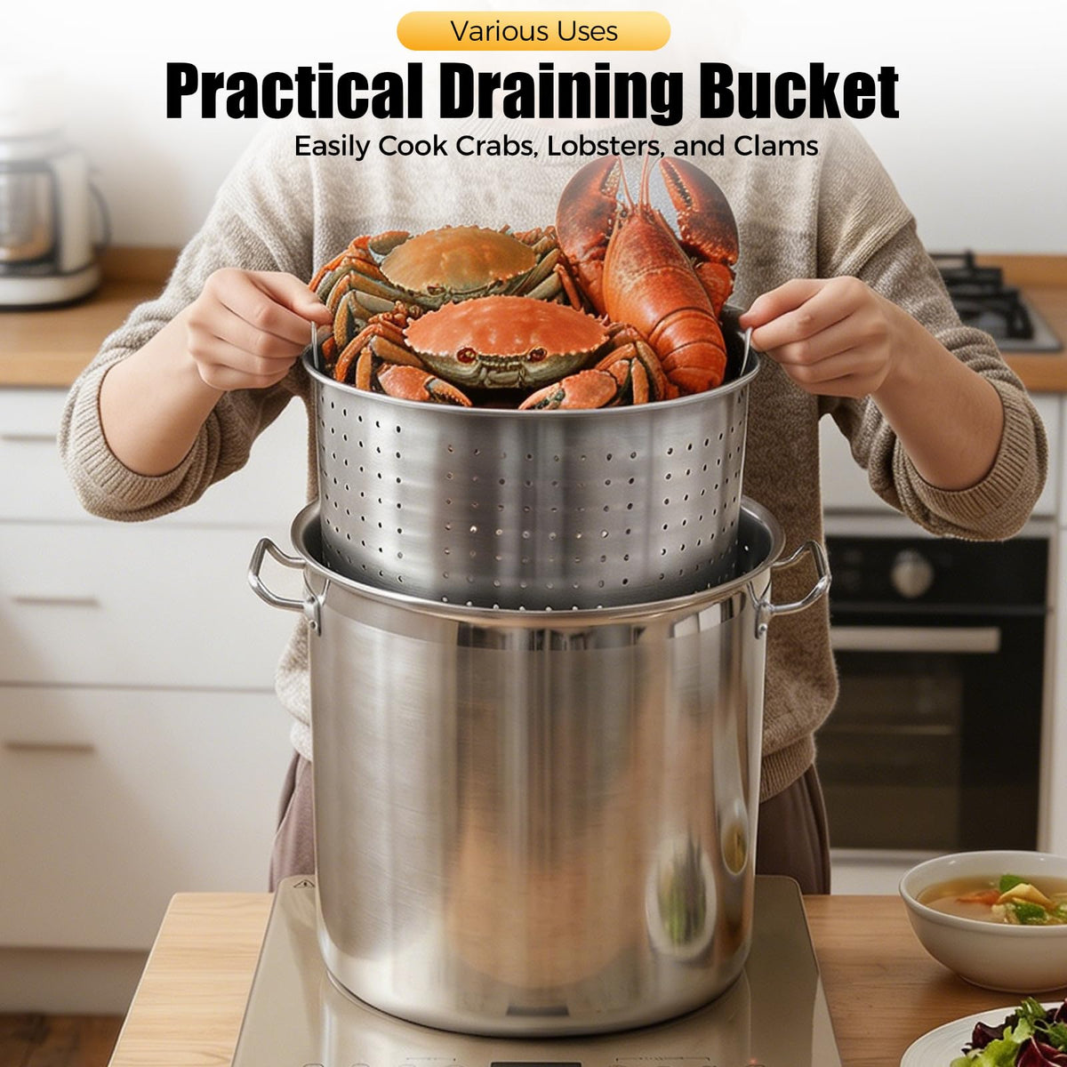 50 Quart Stainless Steel Stockpot with Lid T62084