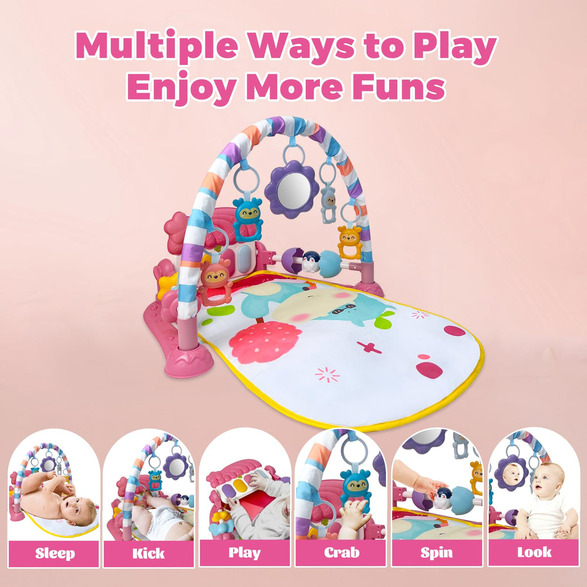 Baby Gym Play Mat and Bath Toys N7337