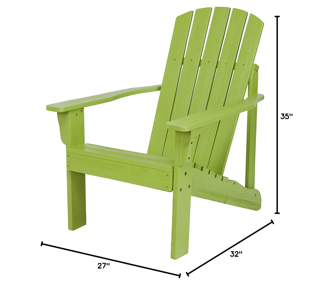 Lime Green Wooden Adirondack Chair E35778