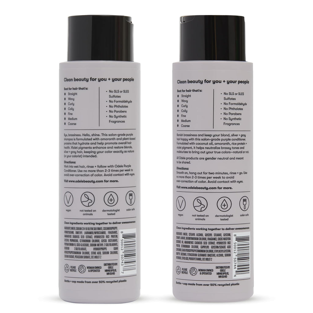 Sulfate-Free Purple Shampoo & Conditioner Set D738