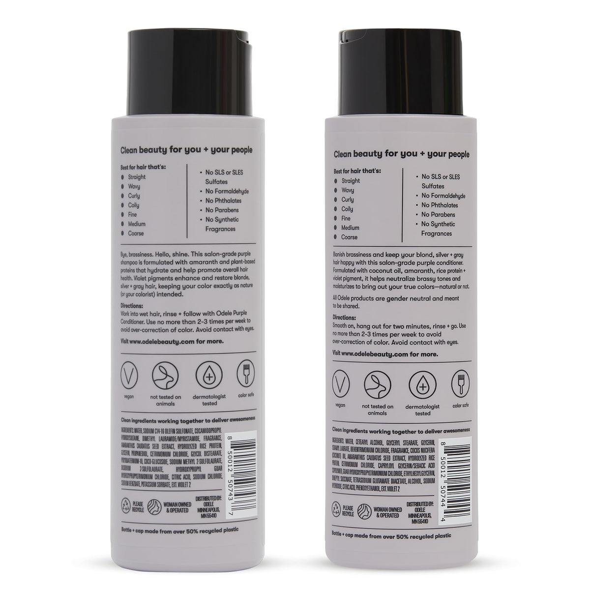 Sulfate-Free Purple Shampoo & Conditioner Set D738