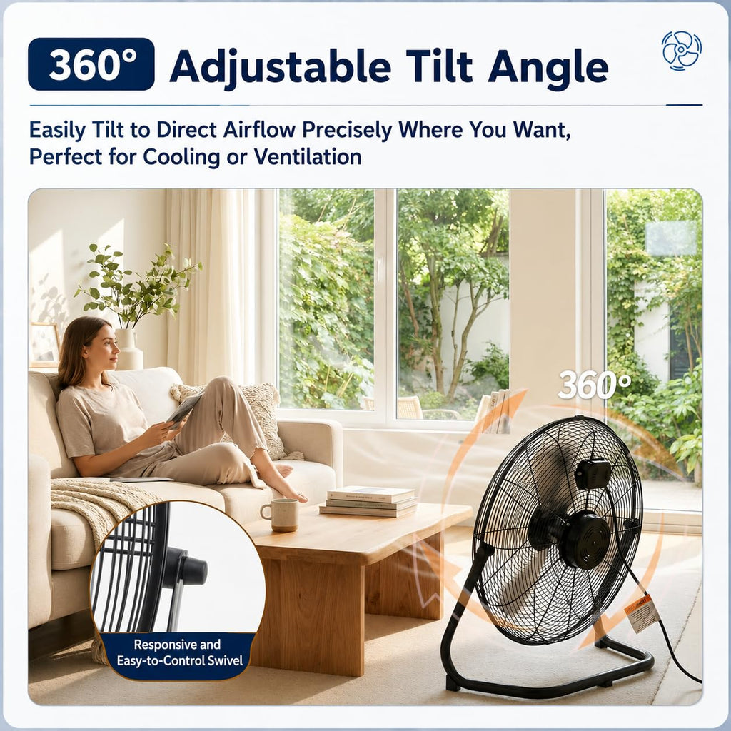 20 Inch High Velocity Floor Fan E99686
