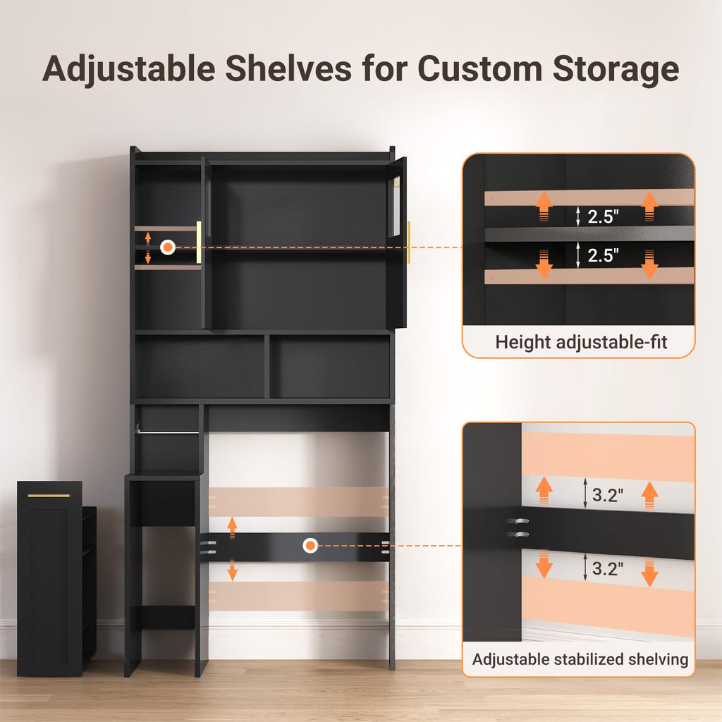 Over The Toilet Storage Cabinet with Acrylic Doors M778252