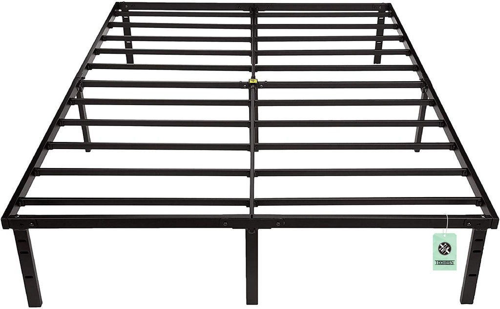 Queen Size Black Steel Platform Bed Frame U288