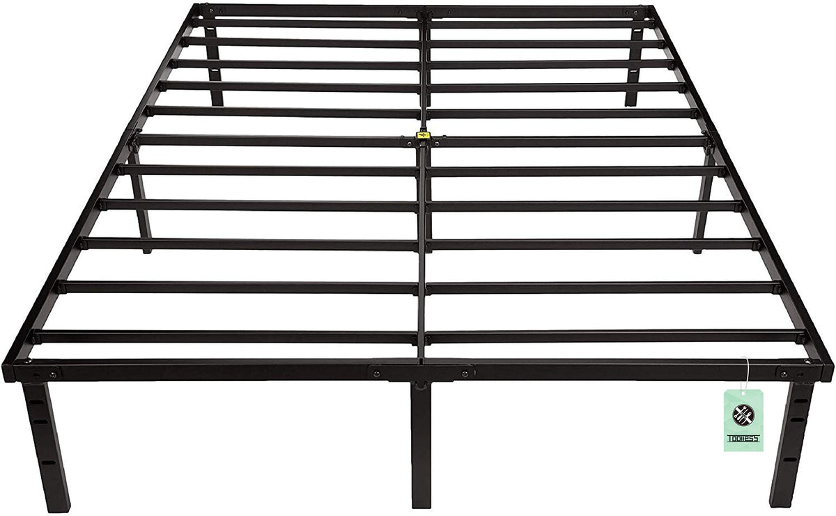Queen Size Black Steel Platform Bed Frame U288