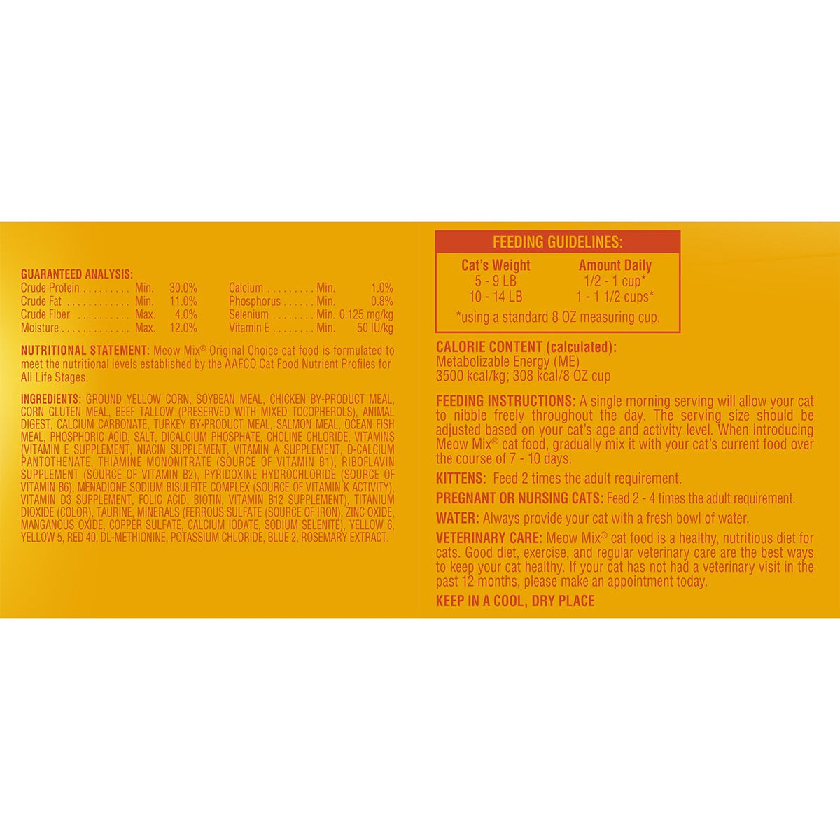 Original 3.15-Pound Cat Food K33905