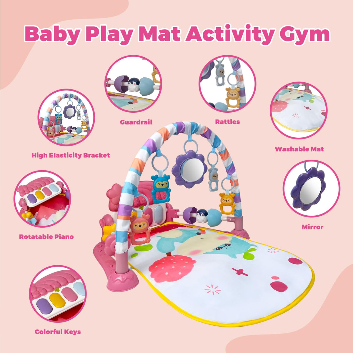 Baby Gym Play Mat and Bath Toys N7337