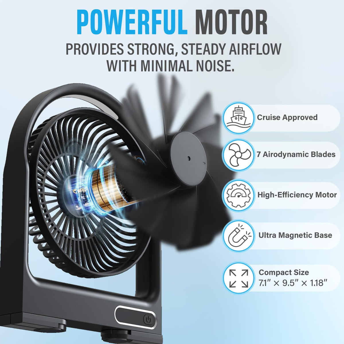 Magnetic Fan with Remote Control K88171