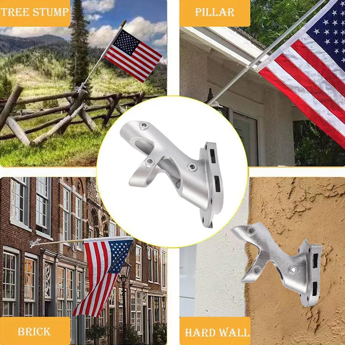 Wall Mount Heavy Duty Outdoor Flag Pole Holder Bracket C340173