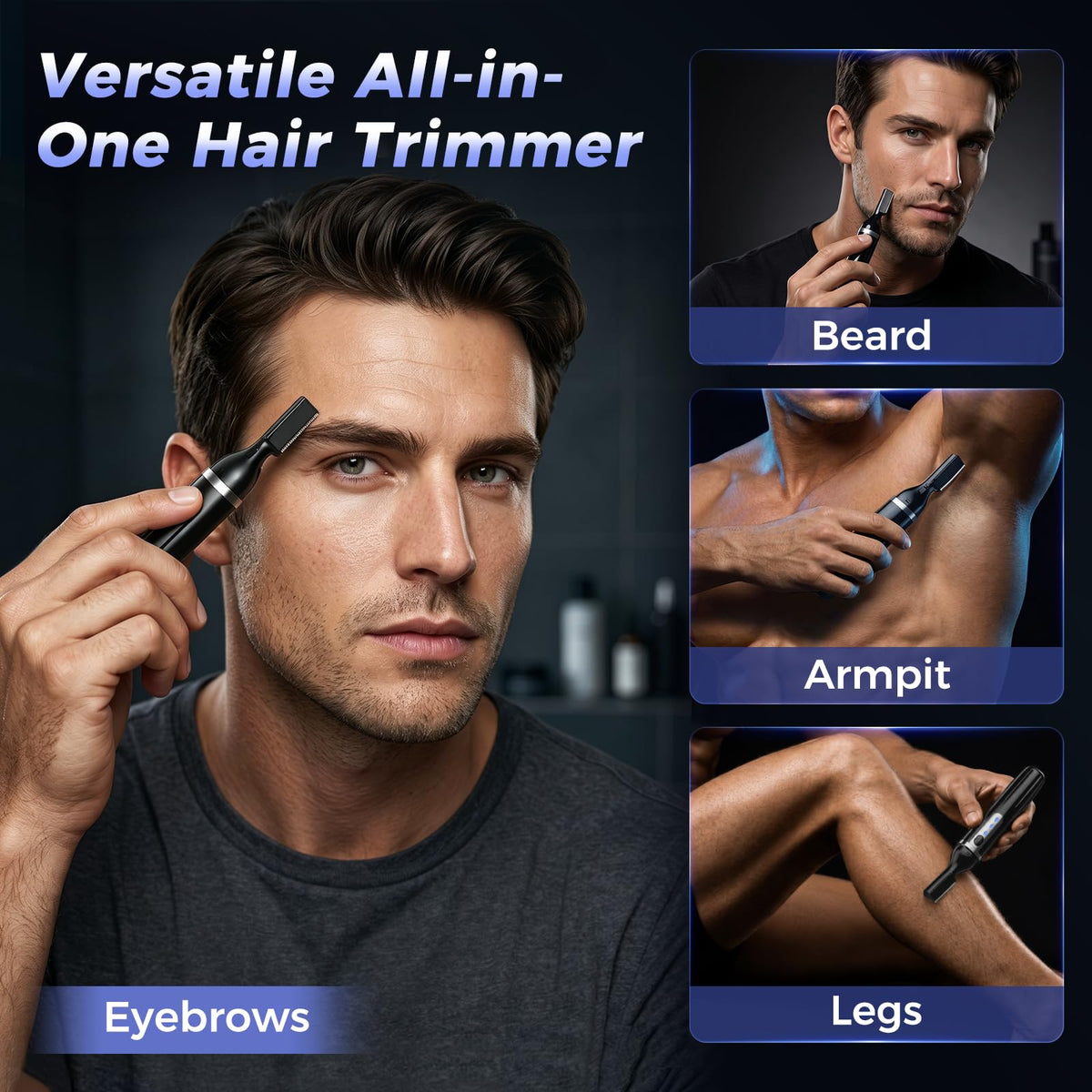 Electric Rechargeable Eyebrow Trimmer with Rinseable Blade N45456