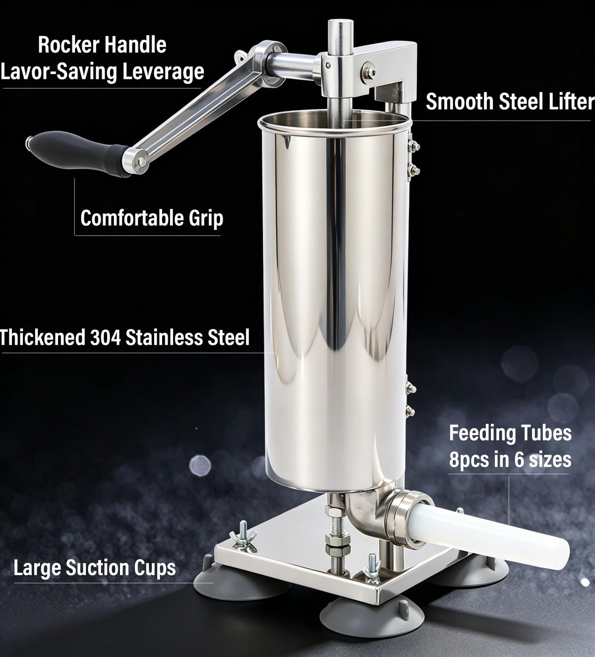 3L Manual Sausage Stuffer Machine 304 Stainless Steel Z765