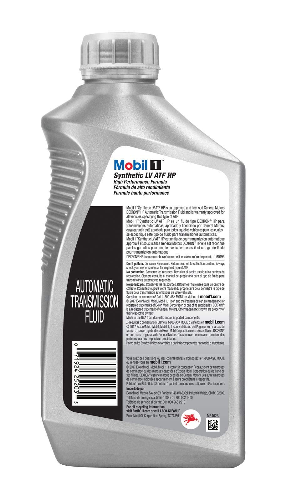 Full Synthetic Automatic Transmission Fluid 1 QT Pack of 6 D689645