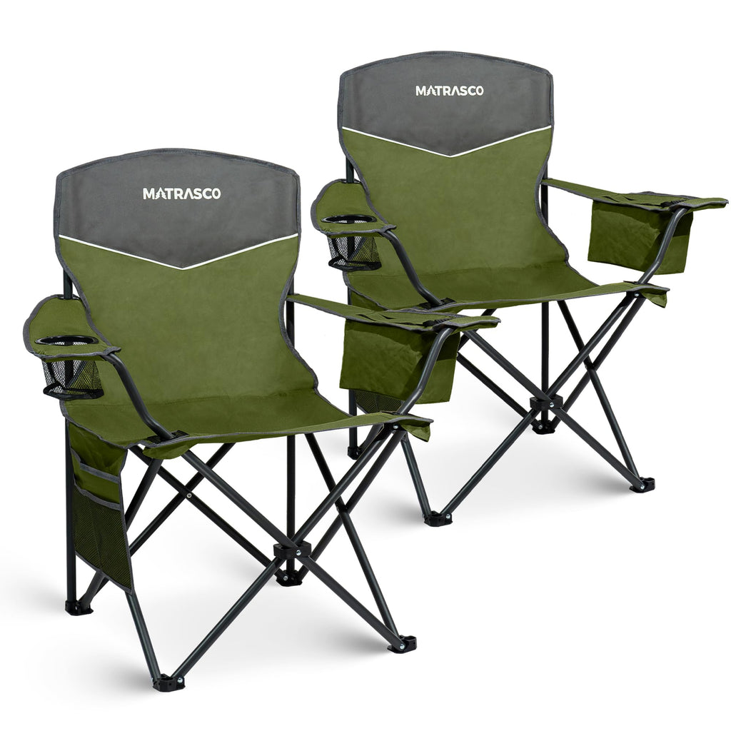 Green 2 Pack Folding Camping Chairs D47492