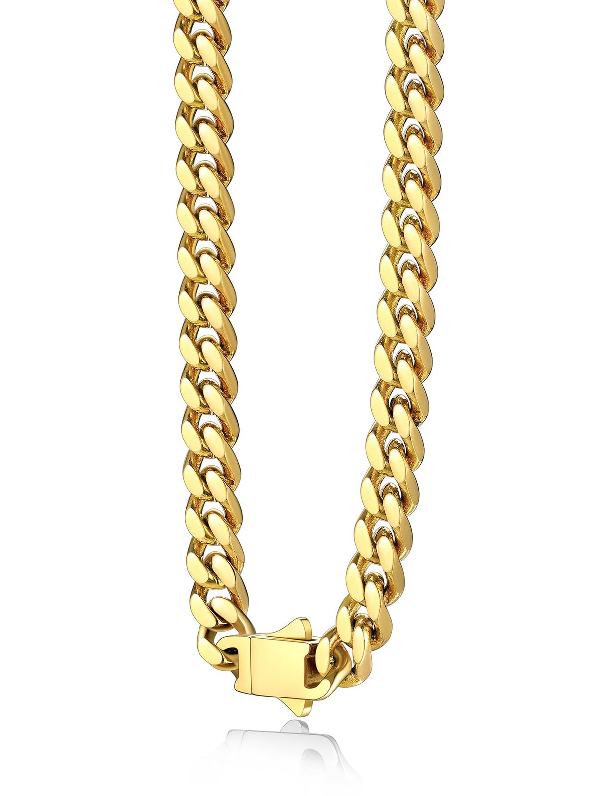 Stainless Steel Cuban Link Chain Necklace I823836